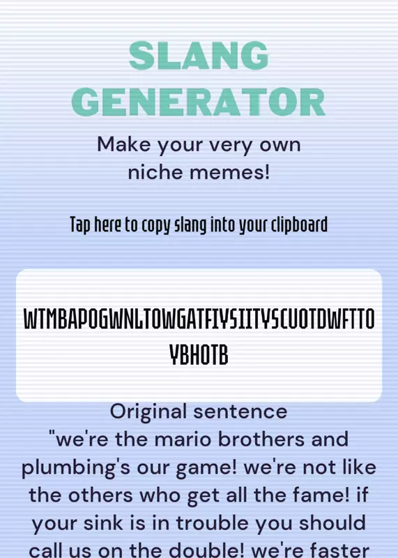 SenorL's Slang Generator by @latest-giraffe024