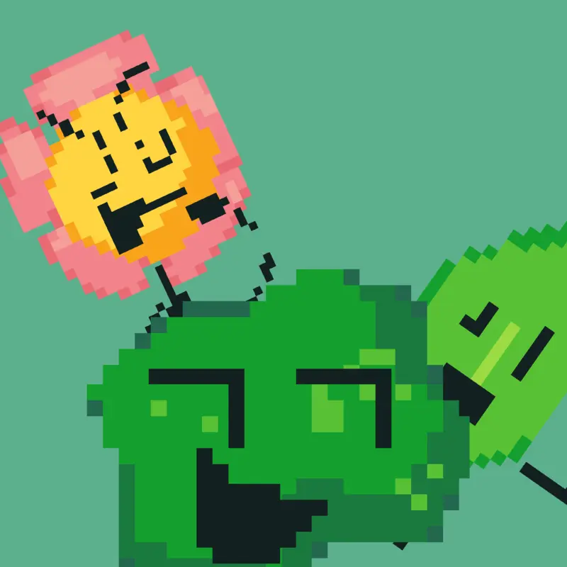 8-Bit Tree, Leafy, and Flower! by @SHUMBLY