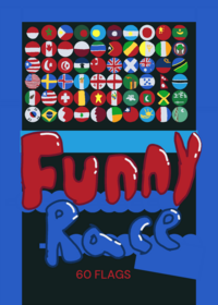 60 africa And Asian Flags In marble Race