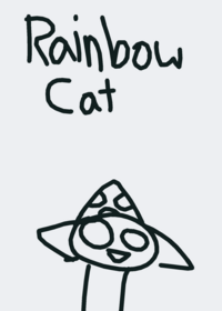 Rainbow (literally) toasted sandwich cat...