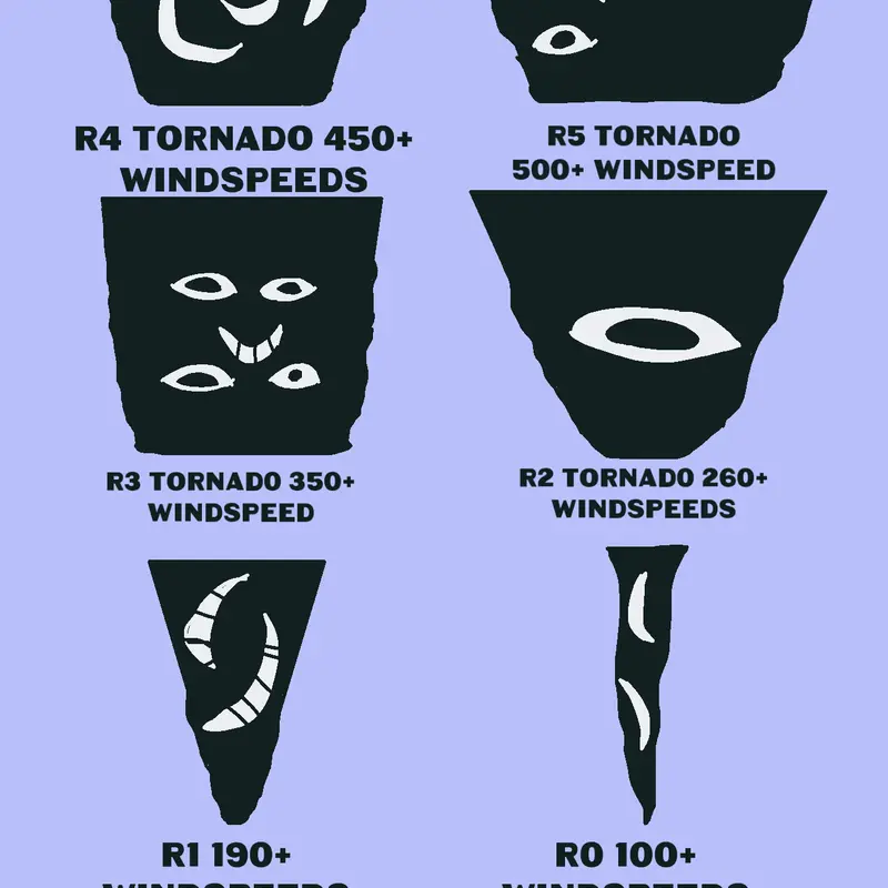 Fictional tornadoes scale by @Godzillaxtornadocontent2