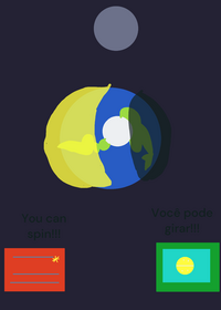 You can rotate or você pode girar
