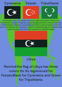 Libya 🇱🇾 Historical Regions Flag Band
