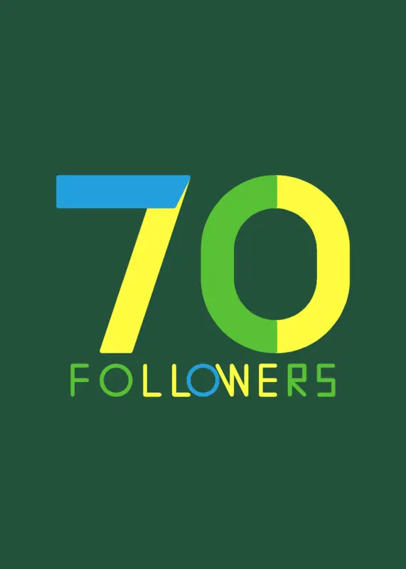 70 followers by @Fellzin1223
