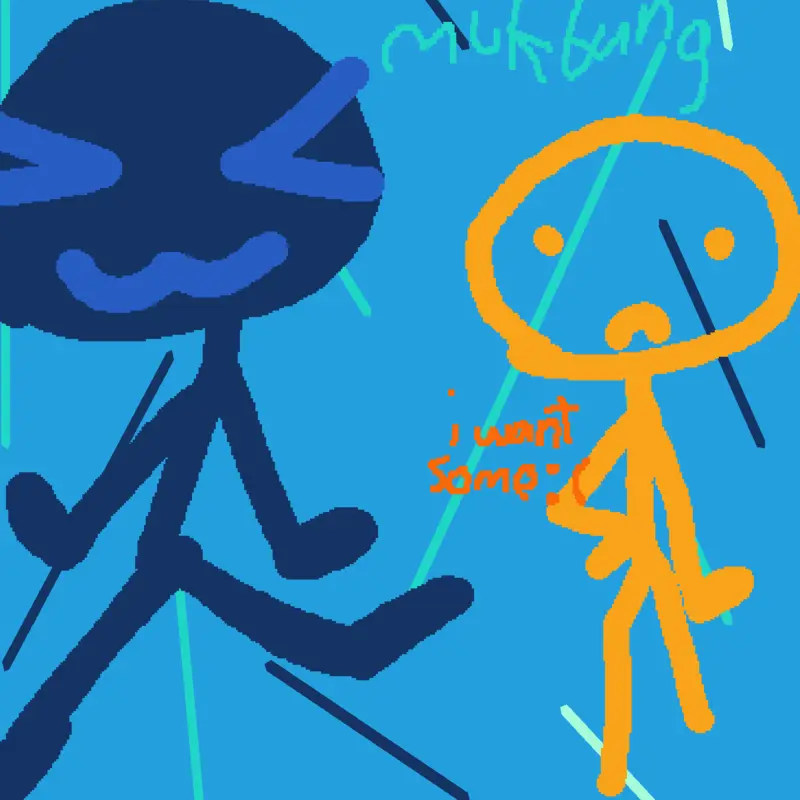 Blue's mukbang by @B0B4C4T
