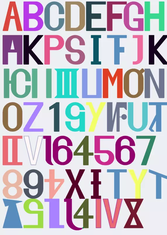 weirdly generated human alphabet by @Ayonnaise_with_stro74