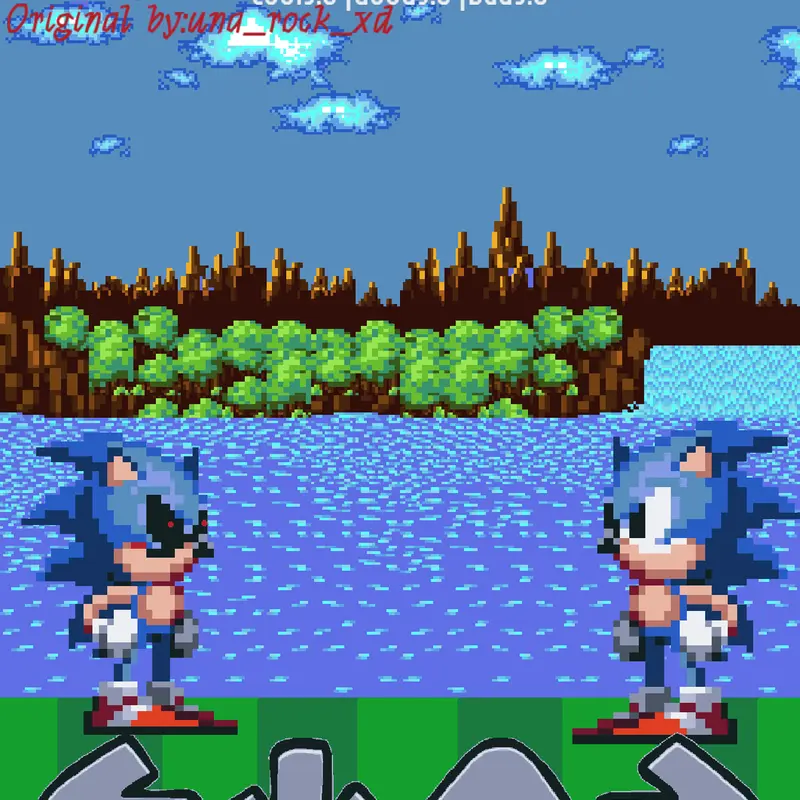 Sonic VS Sonic.Exe by @ChiliDogLover