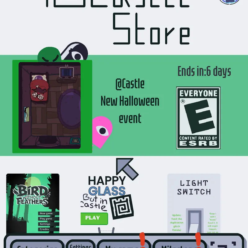 Castle store inspired by google play by @LuckStarGames