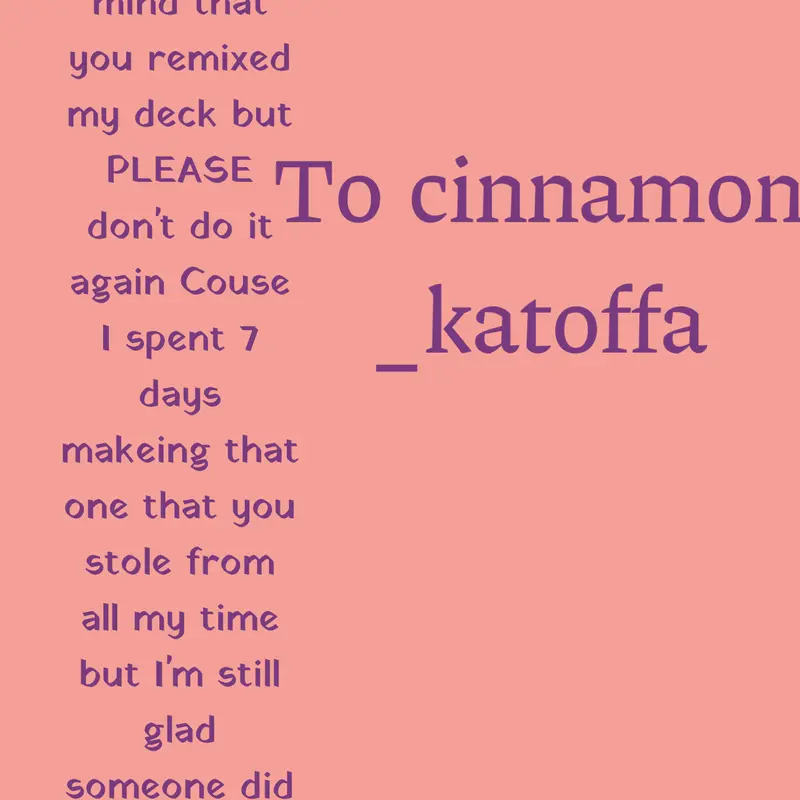 Don't do it again cinnamon-katoffa❤️ by @auroravibe