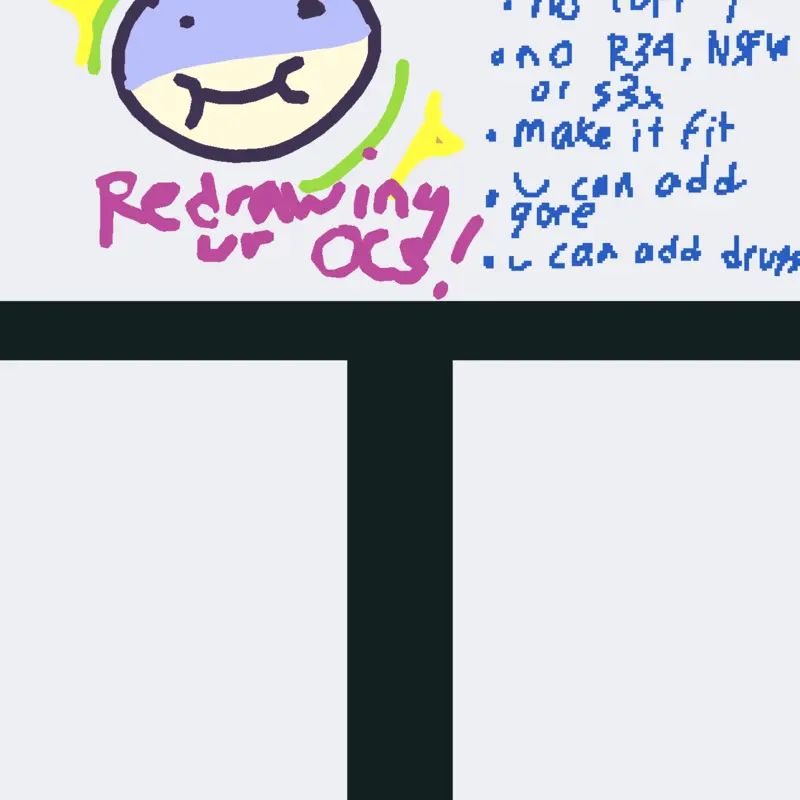 Redrawing ur ocs by @vhstapesenjoyer