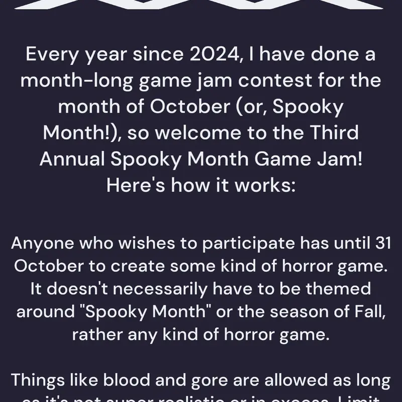 Third Annual Spooky Month Game Jam!! by @WheresMyDad_9632