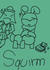FIRST TIME DRAW A SQUIRM :_]]] (I'm happy)
