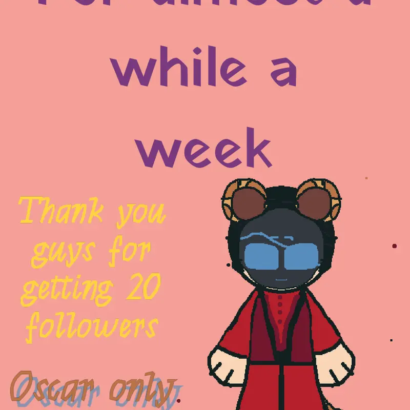 Thank you for following by @OscarTheGeniusGuy