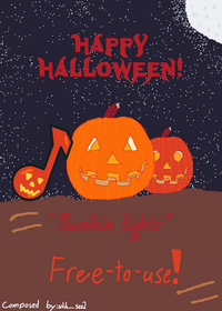 A Halloween song: "pumpkin lights"