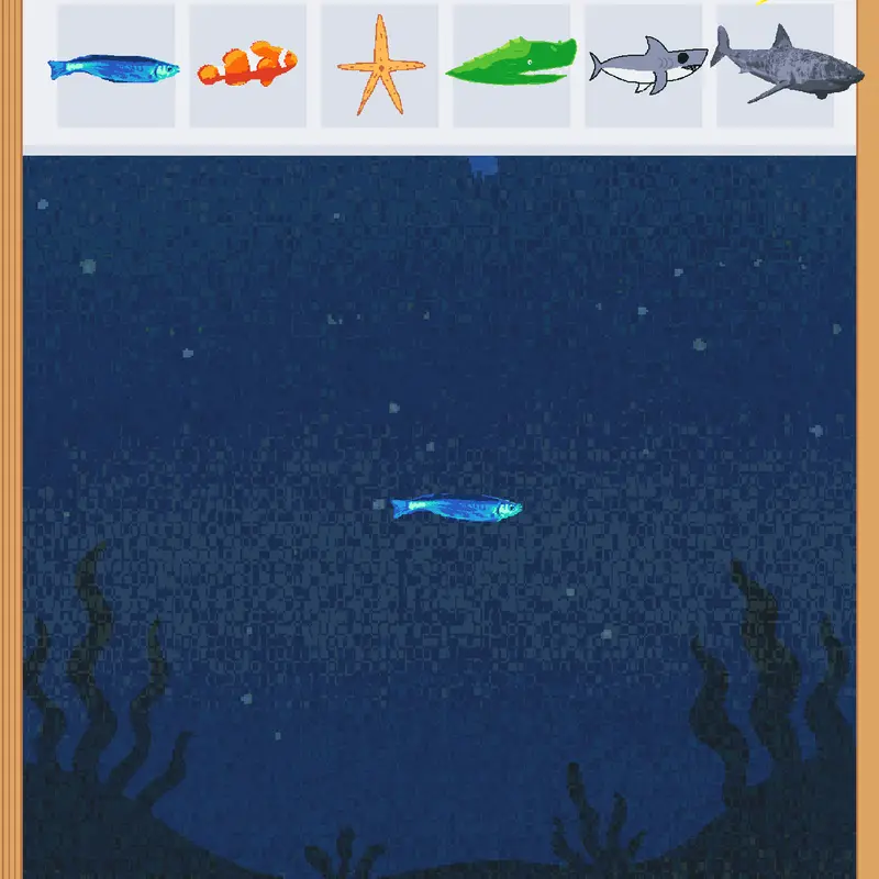 Feed the fish by @sponge_eater