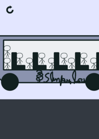 Bus with stickmans