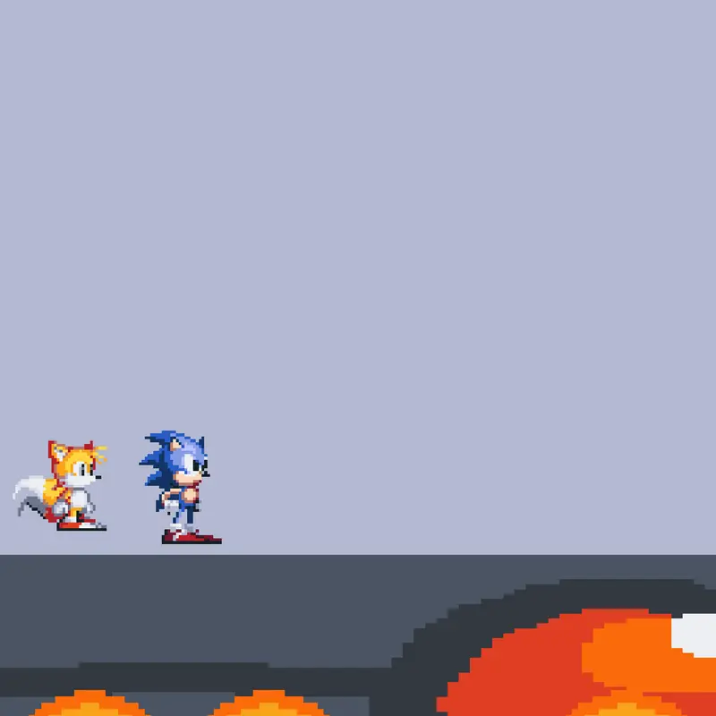 Fuja do fogo com sonic e talis by @ultra_sonico123