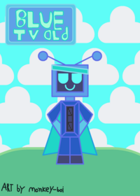 Blue tv old art by me