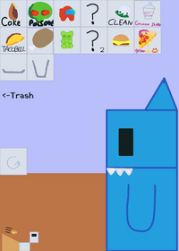 Feed the blue kitty