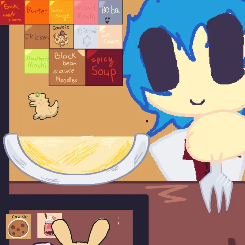 2-D mukbang! by @fan_of_gorillaz23