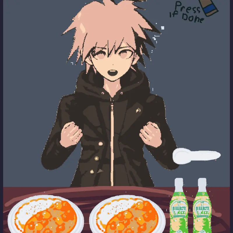 Danganronpa mukbang by @Joenovi_Kirigiri_