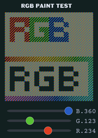 RGB paint test