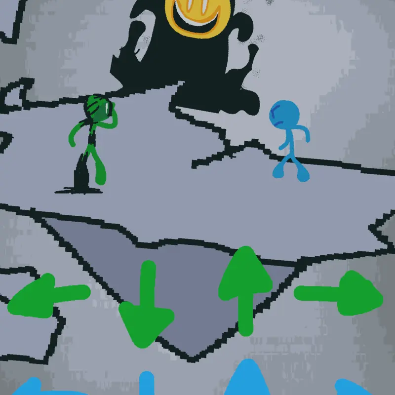 Blue stickman vs Green stickman corrupte by @David_Luccas12345