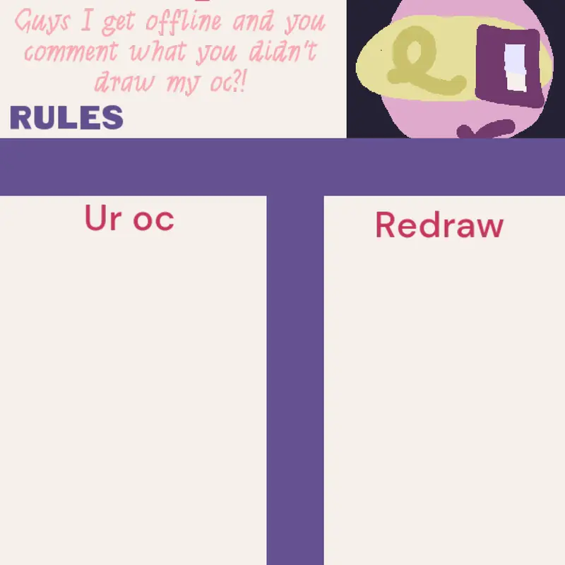 //redraw ur oc! // by @-Xpinkp4y_a1t_cutec0reX-