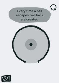 watch a ball bounce and clown its self