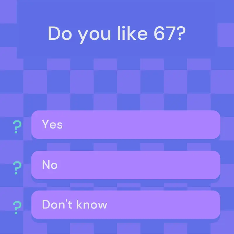 67 Poll by @JustinCE