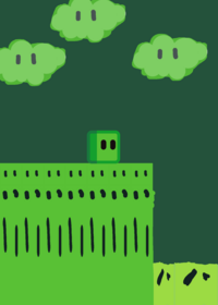 Ending game but Green-cube