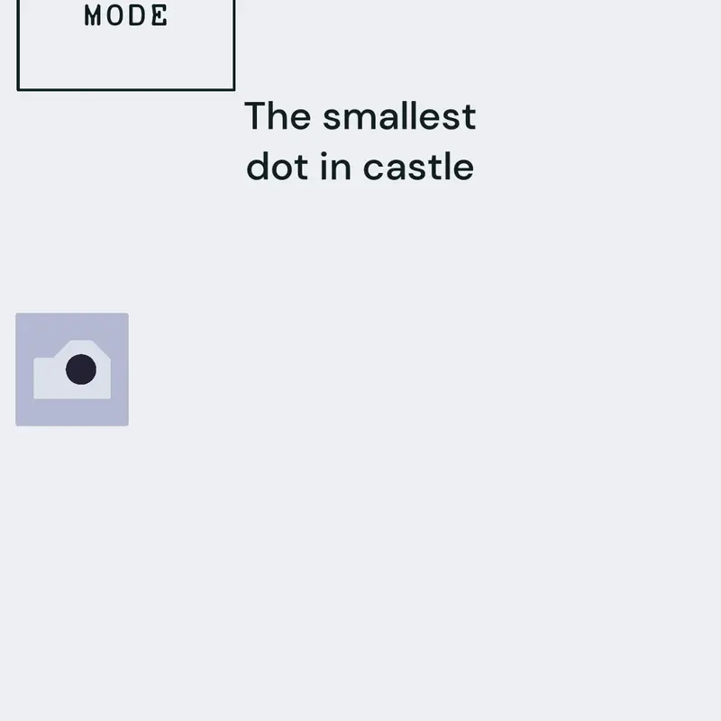 The smallest dot in castle by @H3l1c0pt3r_or_windows_xp