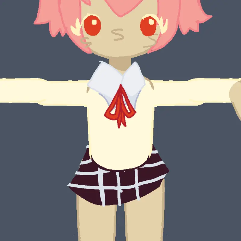 Madoka kaname ragdoll by @vanillaflower_fur