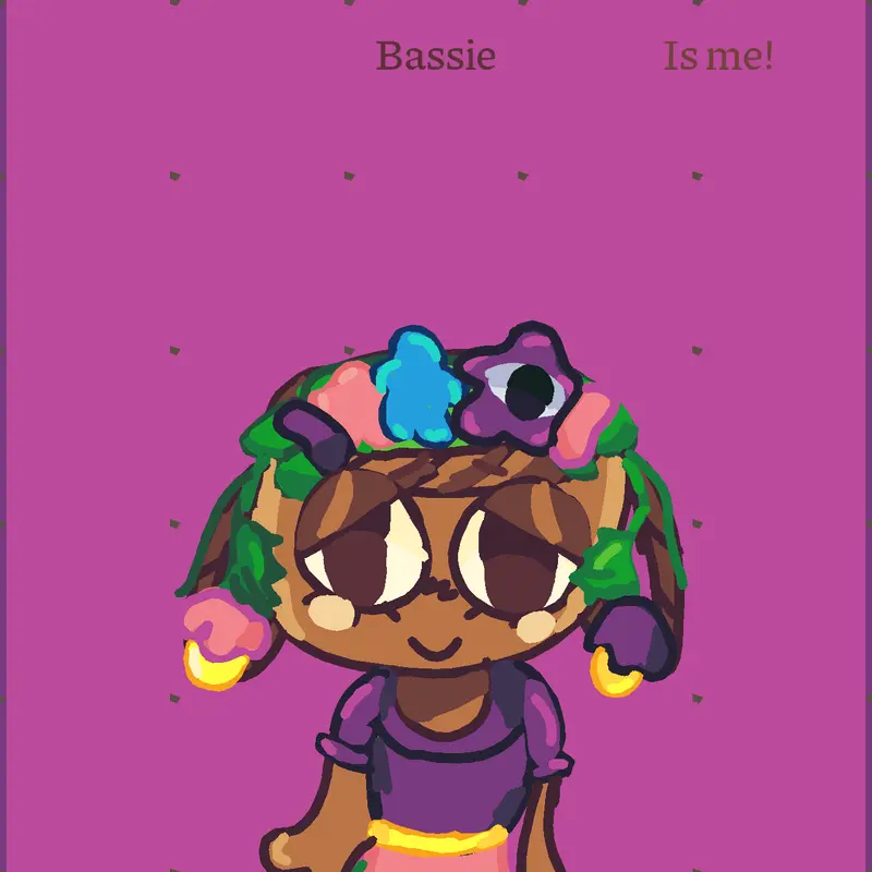 Drawing myself because I'm bored by @Pride_Month_Bassie