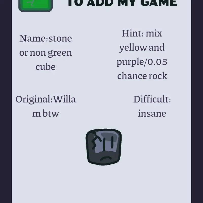 Non green cube by @36372827william
