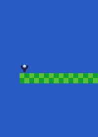 A boot chasing the golf ball