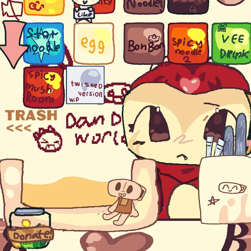 A dandys world mukbang! (Cr to someone) by @claraaaaa