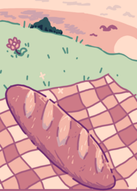 i felt like drawing a baguette with the...