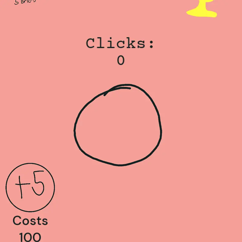 Simple clicker by @atthecrossroadsturnleft