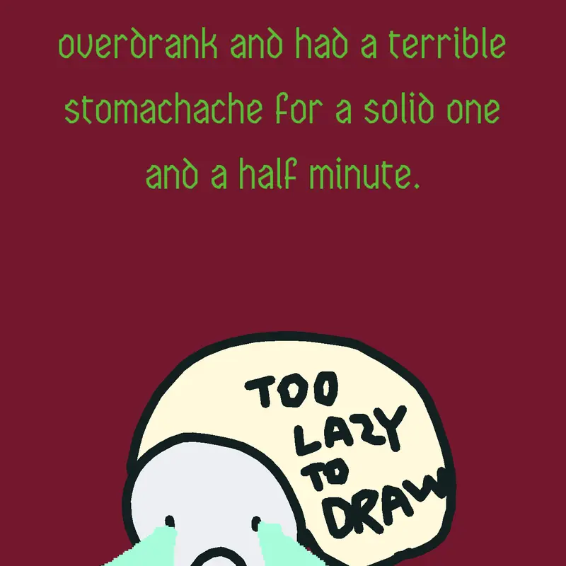 Stomachache by @Woong21912_BANANAZONED
