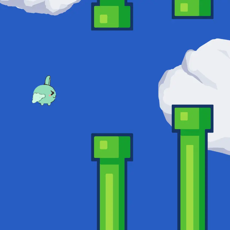 Hetaila flying mint bunny by @Lovino