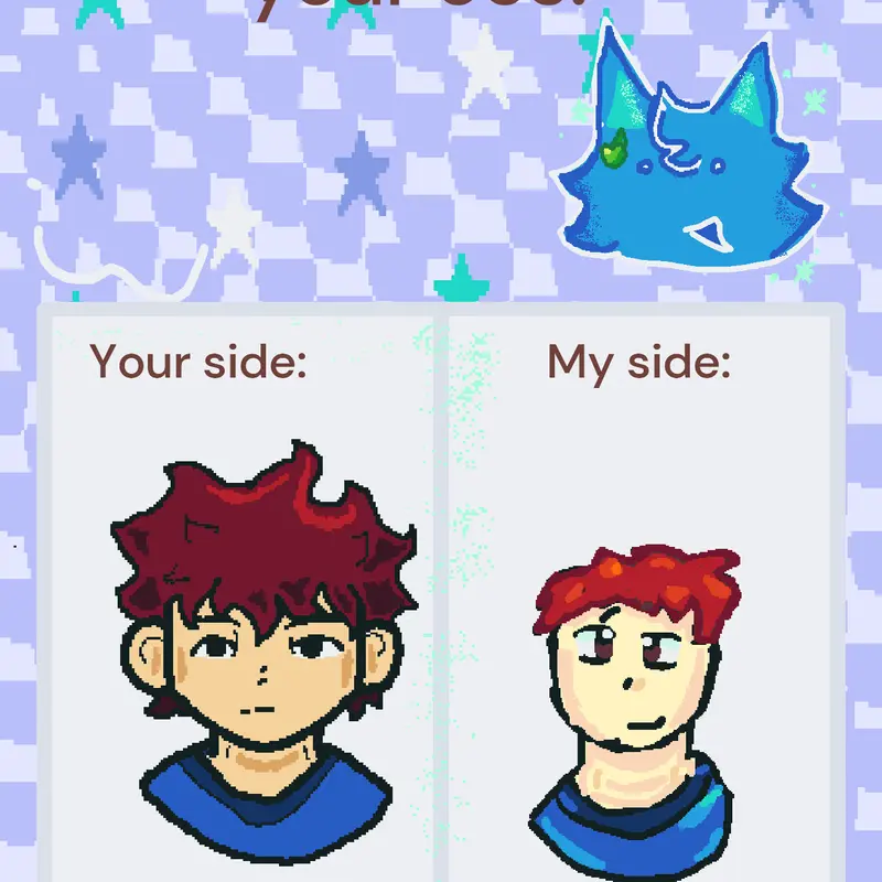 Drawing ocs! Sorry if it looks bad :< by @sillyelliot