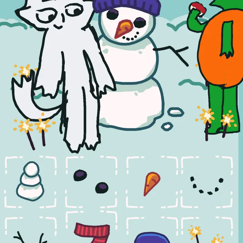 Snow day with puso and biyani by @invaderGIR