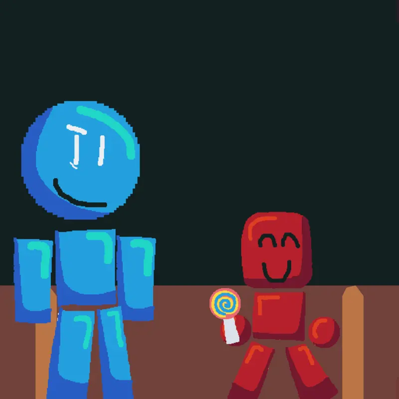 Bluudude steals c00lkidd’s lollipop by @Fireymakesgames