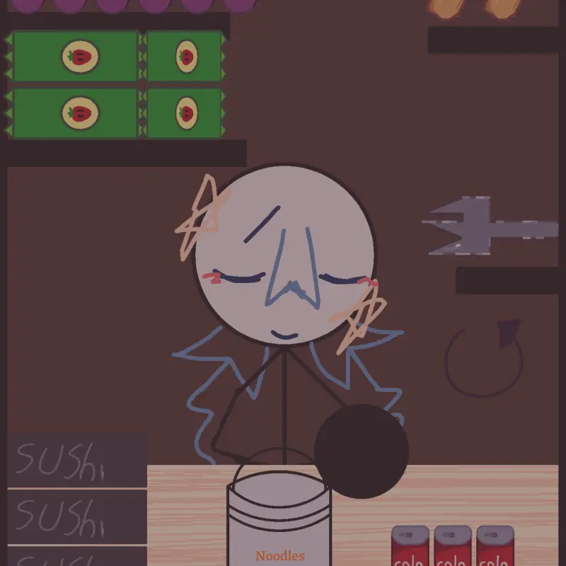 Mukbang rackdoll (my oc ) :3 by @Teo_furca