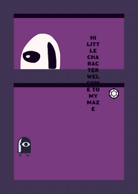 Inverted character maze mania