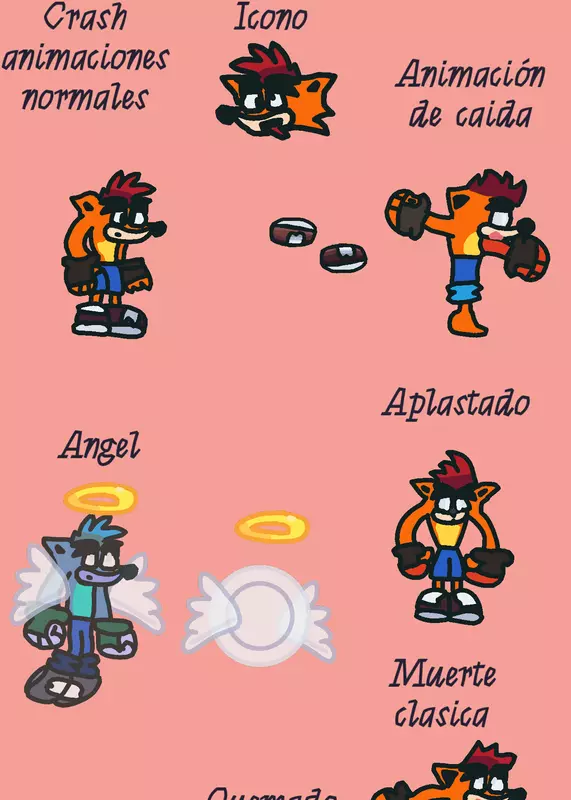 Crash bandicoot sprites by @Andres_12_JRT
