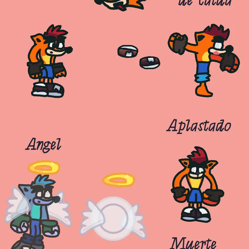 Crash bandicoot sprites by @Andres_12_JRT