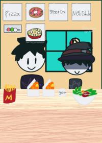 and eat two time food :( sad two time :<