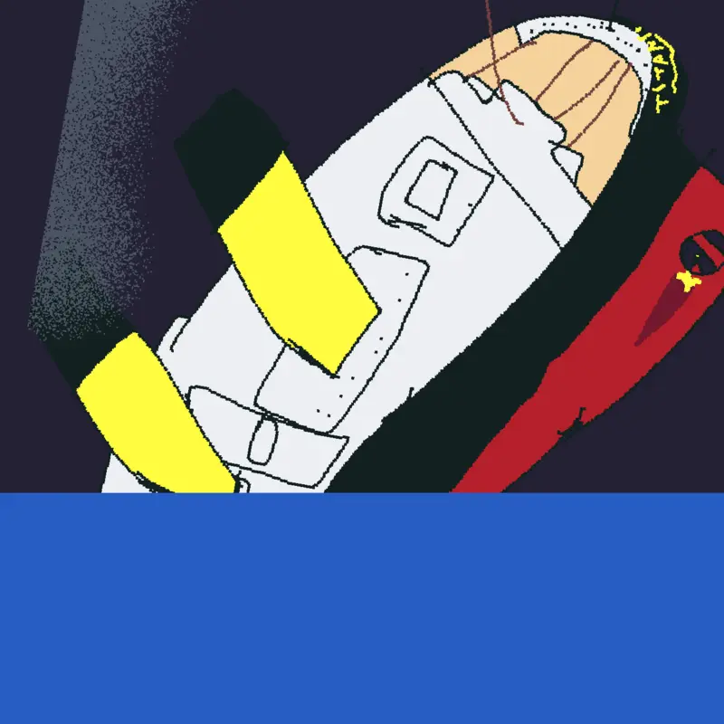 Titanic's final plunge by @bluesphere_remastered
